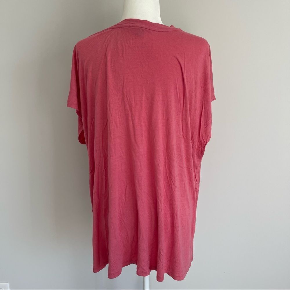 Ellos Cap Sleeve Pink Flowy Tee - Picture 3 of 3